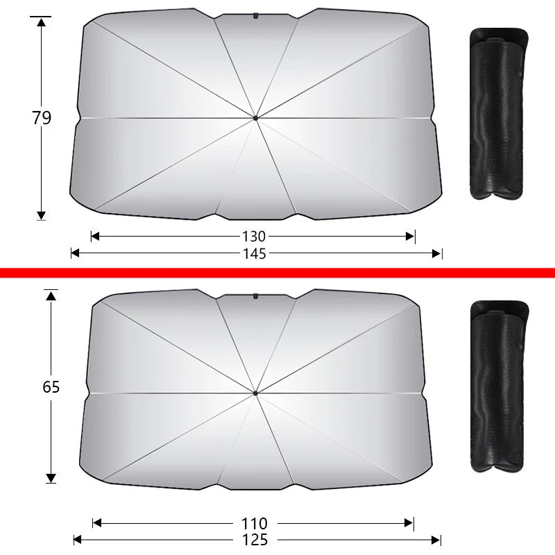 Car Foldable Front Windshield Sunshades Interior Sun Shade Umbrella Front Window UV Protection Sun Visor Cover Car Accessories